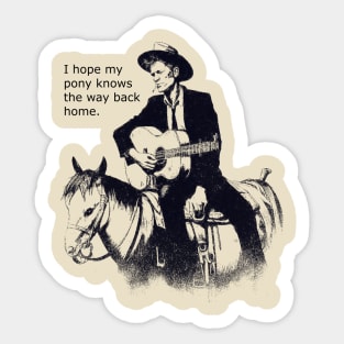 I hope my pony knows the way back home Sticker